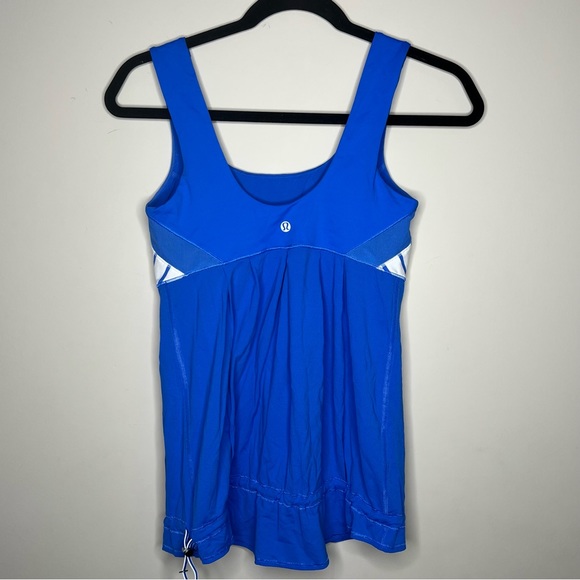 Lululemon Blue and White Elevate Tank Womens Size 6 - Picture 7 of 10